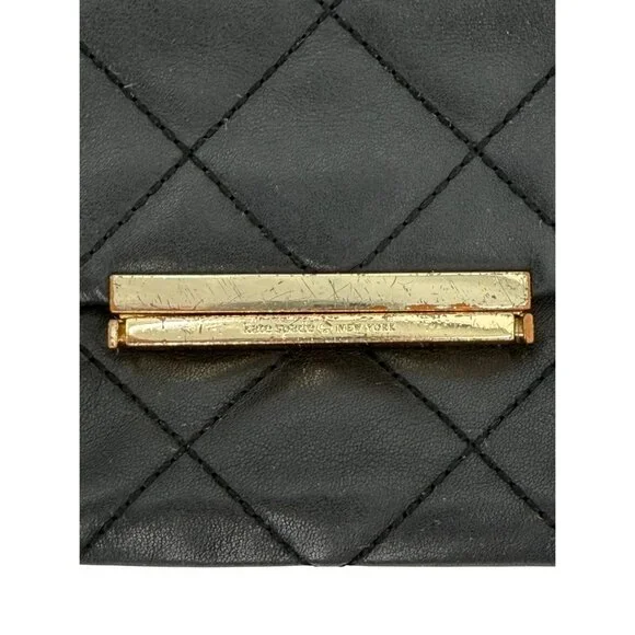 Kate Spade New York Emerson Place Lenia Black Quilted Leather Shoulder Bag - Picture 6 of 16